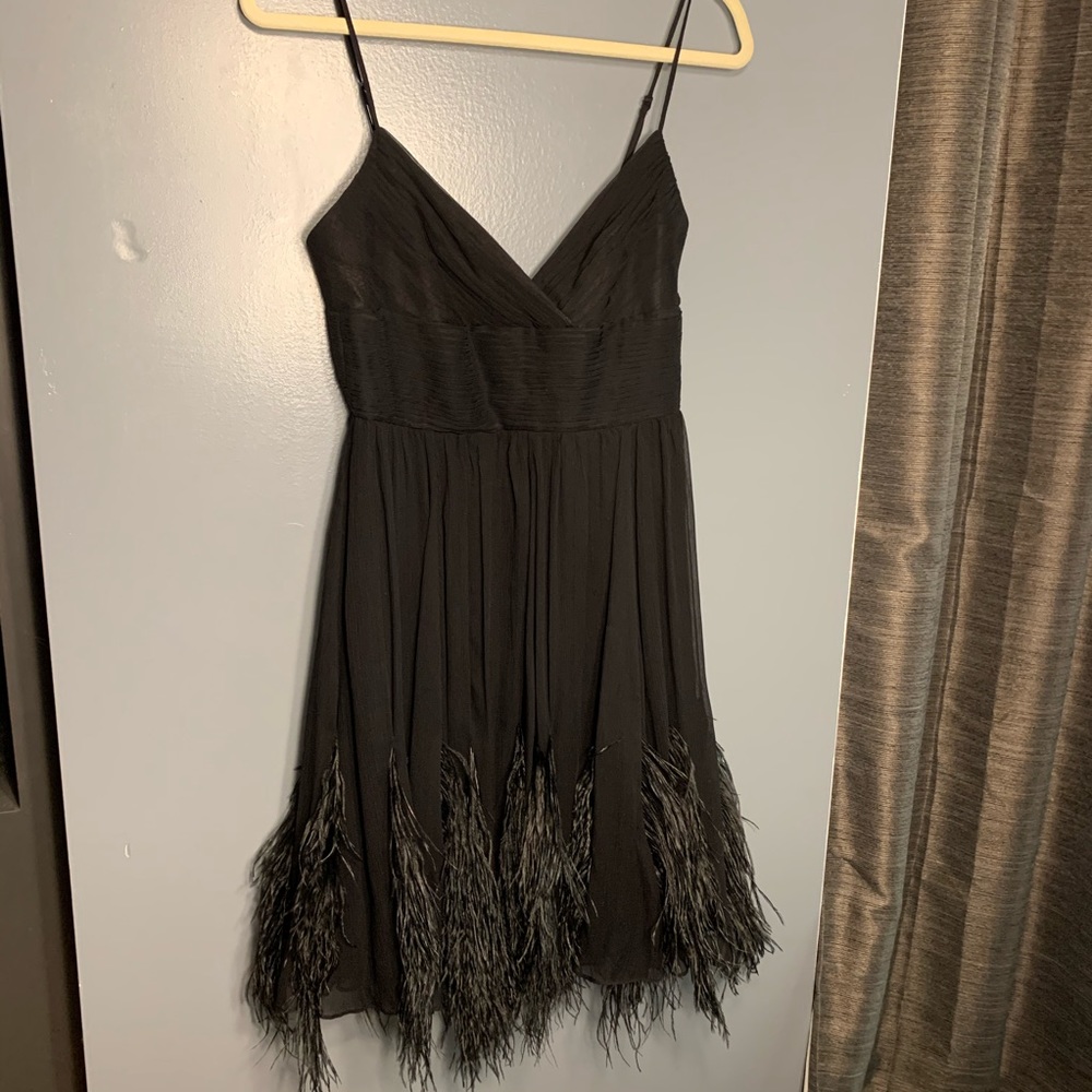 BCBG Maxazria Mini Feather Dress Size 4